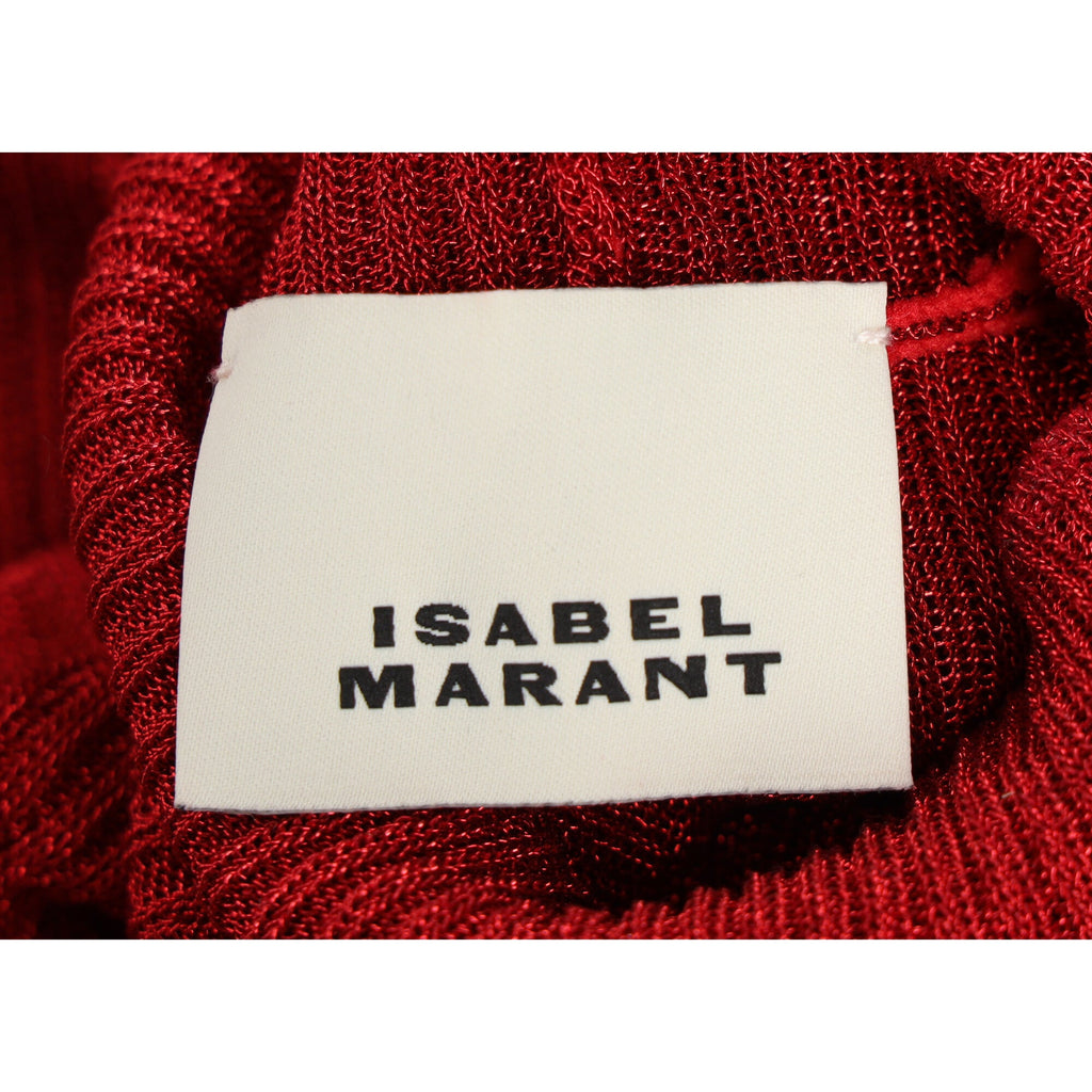 Isabel Marant Josita Midi Dress in Burgundy Viscose