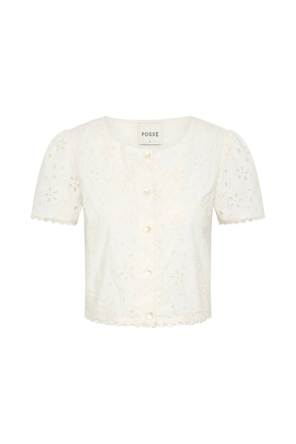 Salma Cap Sleeve Top In Vintage White