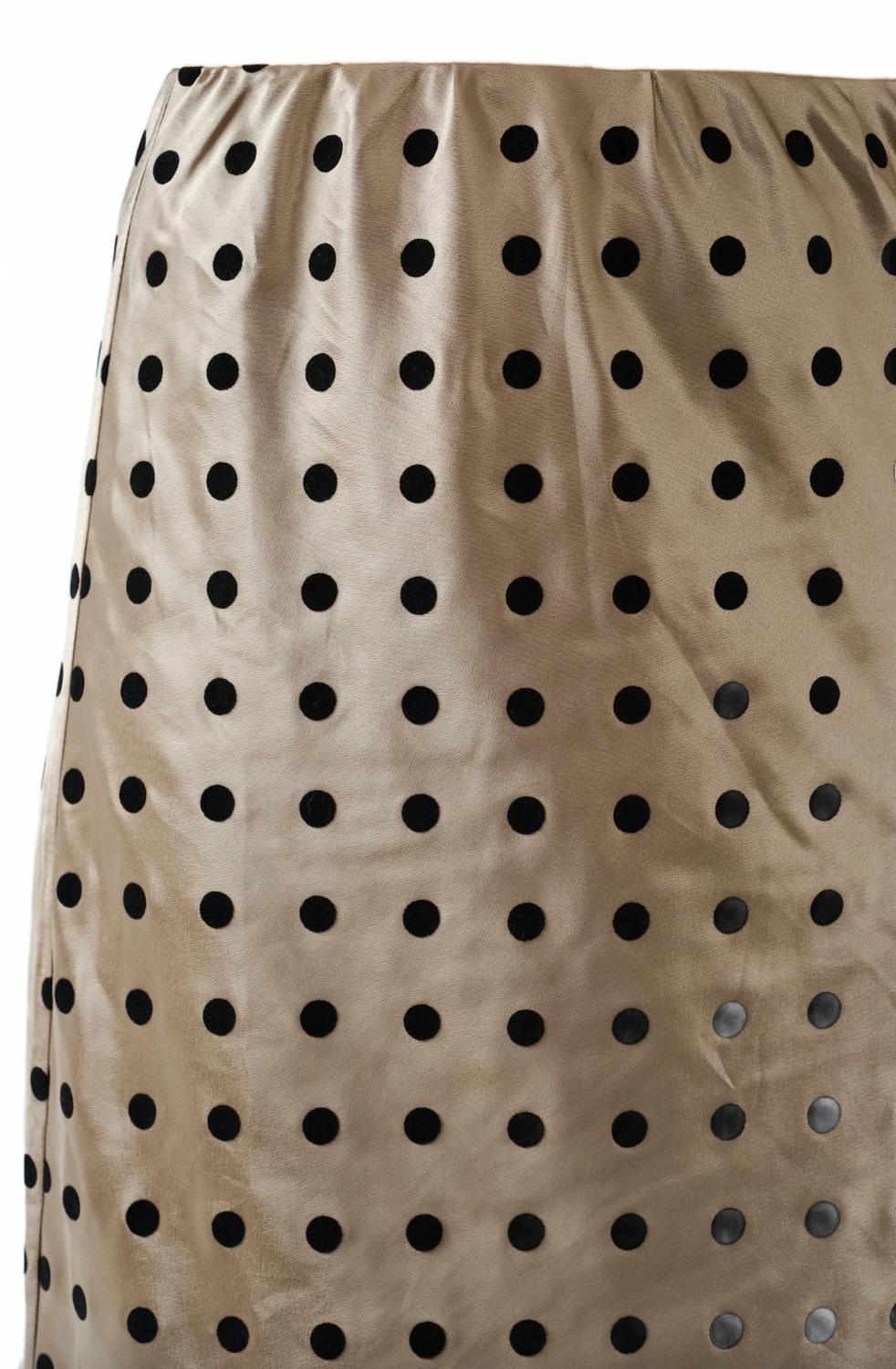 Dotty Midi Skirt In Espresso