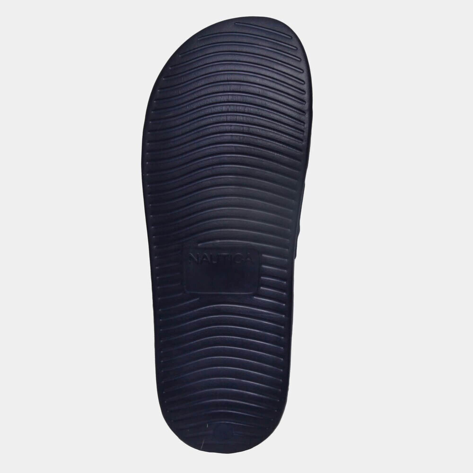 Nautica Mens Logo Embossed Slide Sandals