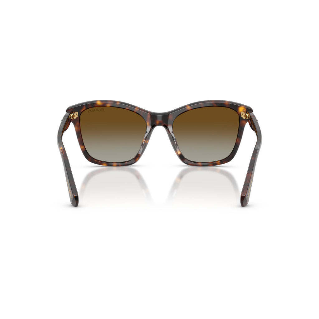 0Sk6063 Classic Tortoiseshell Acetate Sunglasses with Crystal Embellishments