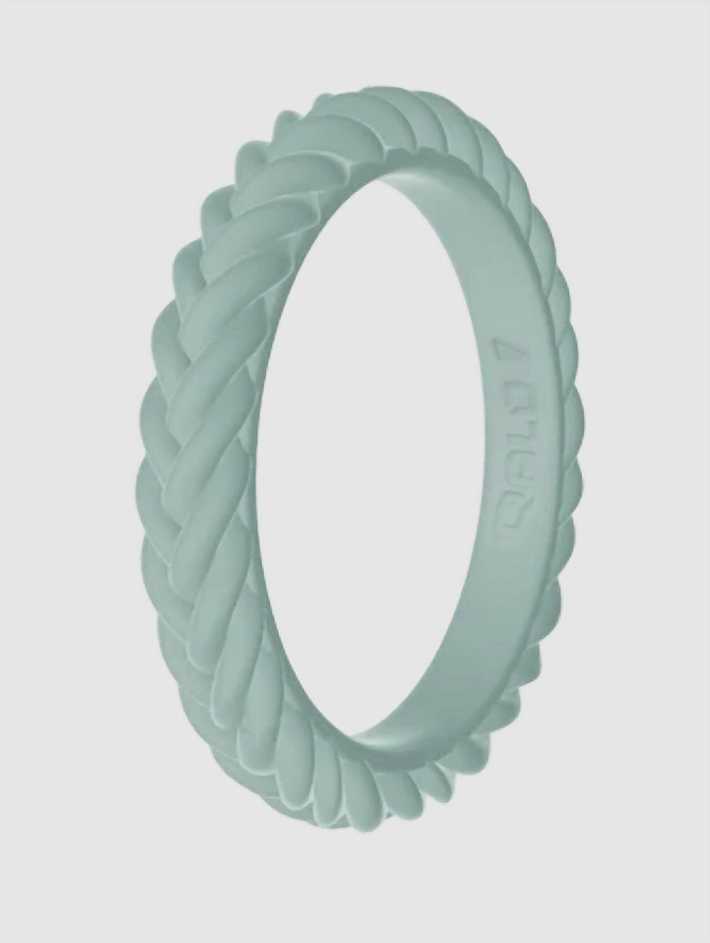 Women's Functional Silicone Wedding Ring In Stackable Eucalyptus And Blush