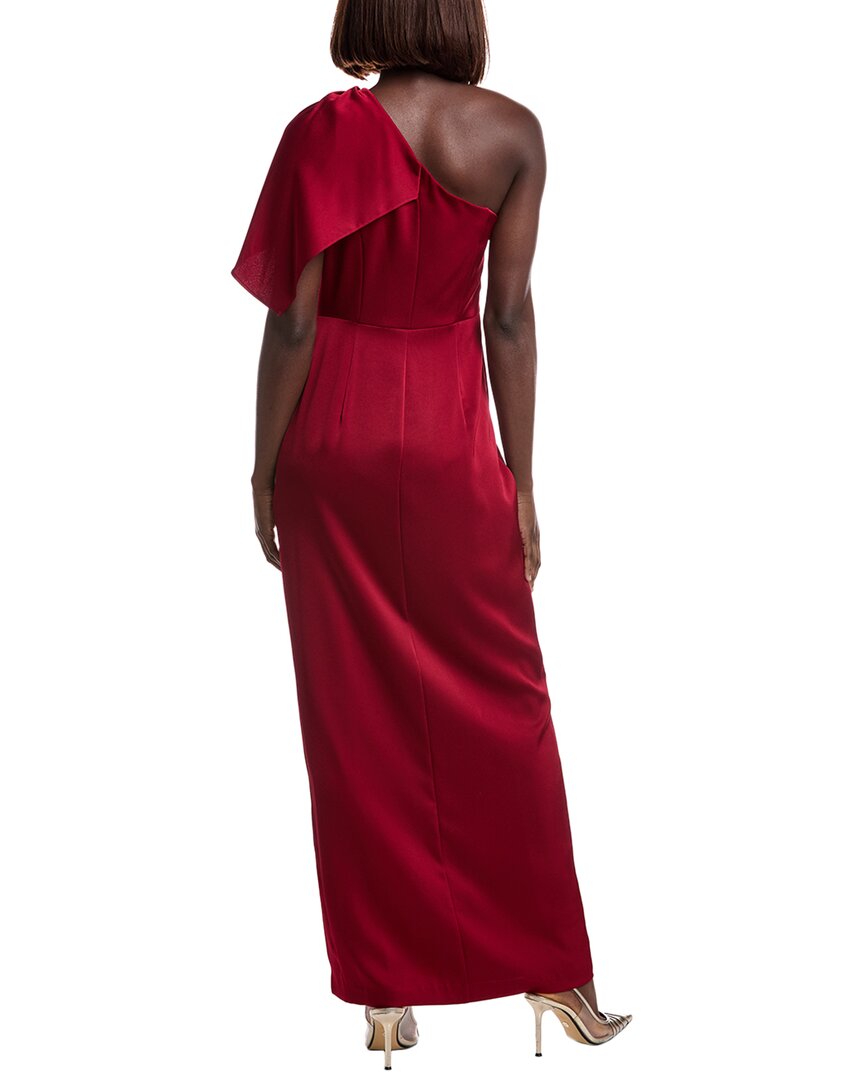 Aidan Mattox Satin One-Shoulder Gown