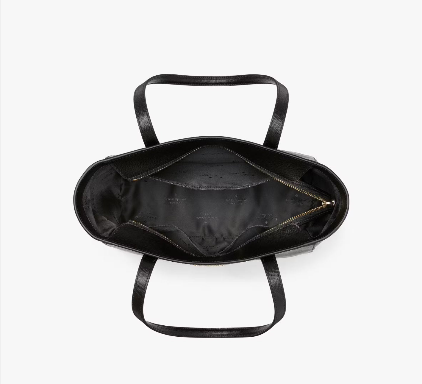 NWT Kate Spade Leather Staci Medium Tote In Black