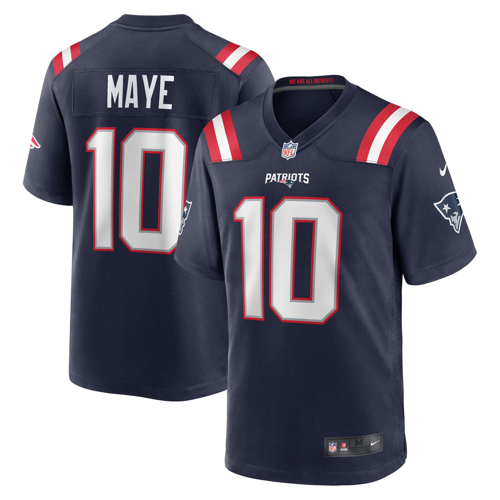 New England Patriots Drake Maye Navy Player Game Jersey
