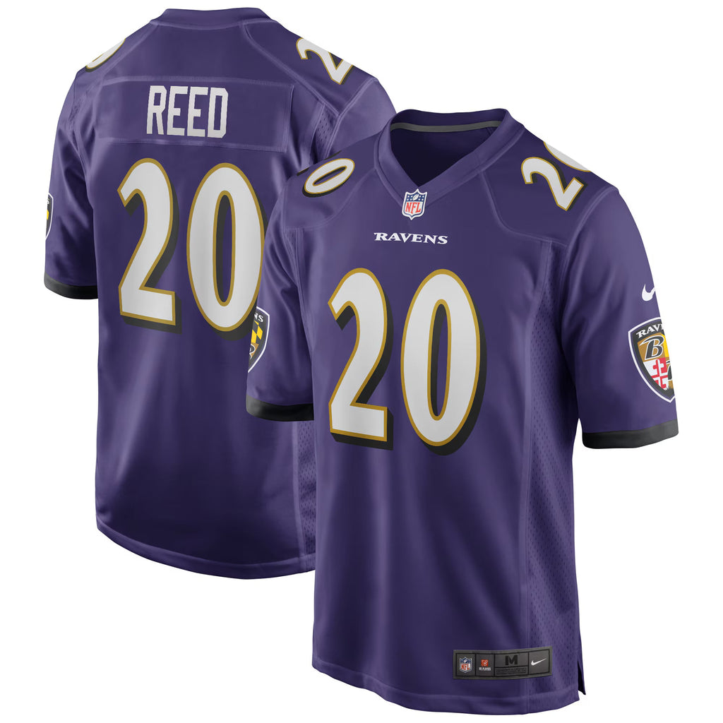 Baltimore Ravens Ed Reed Purple Game Retired Player Jersey