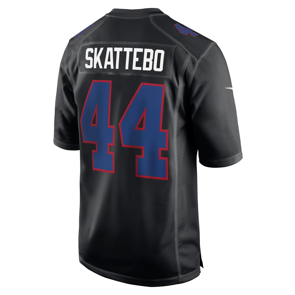 New York Giants Cam Skattebo Carbon Black Fashion Game Jersey