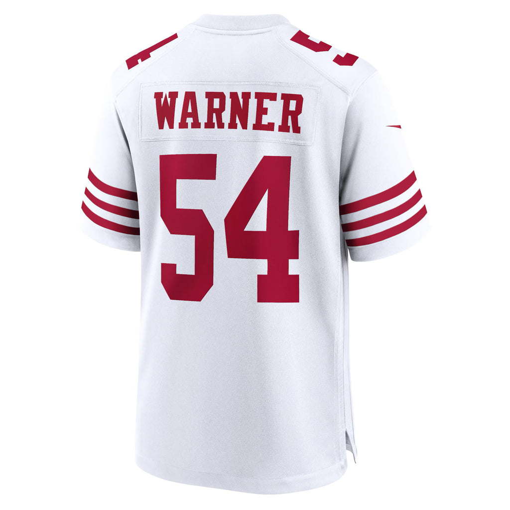 San Francisco 49ers Fred Warner White Player Game Jersey