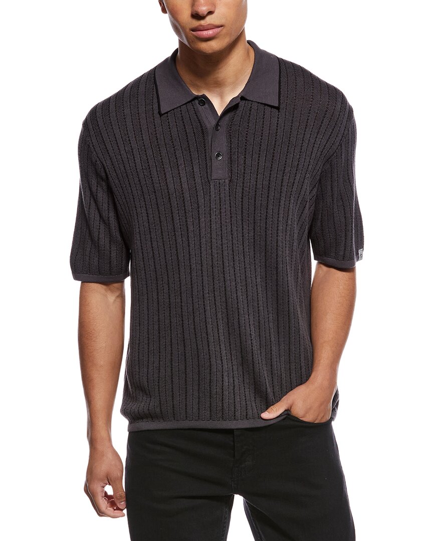 rag & bone Harvey Garment Dyed Polo Shirt