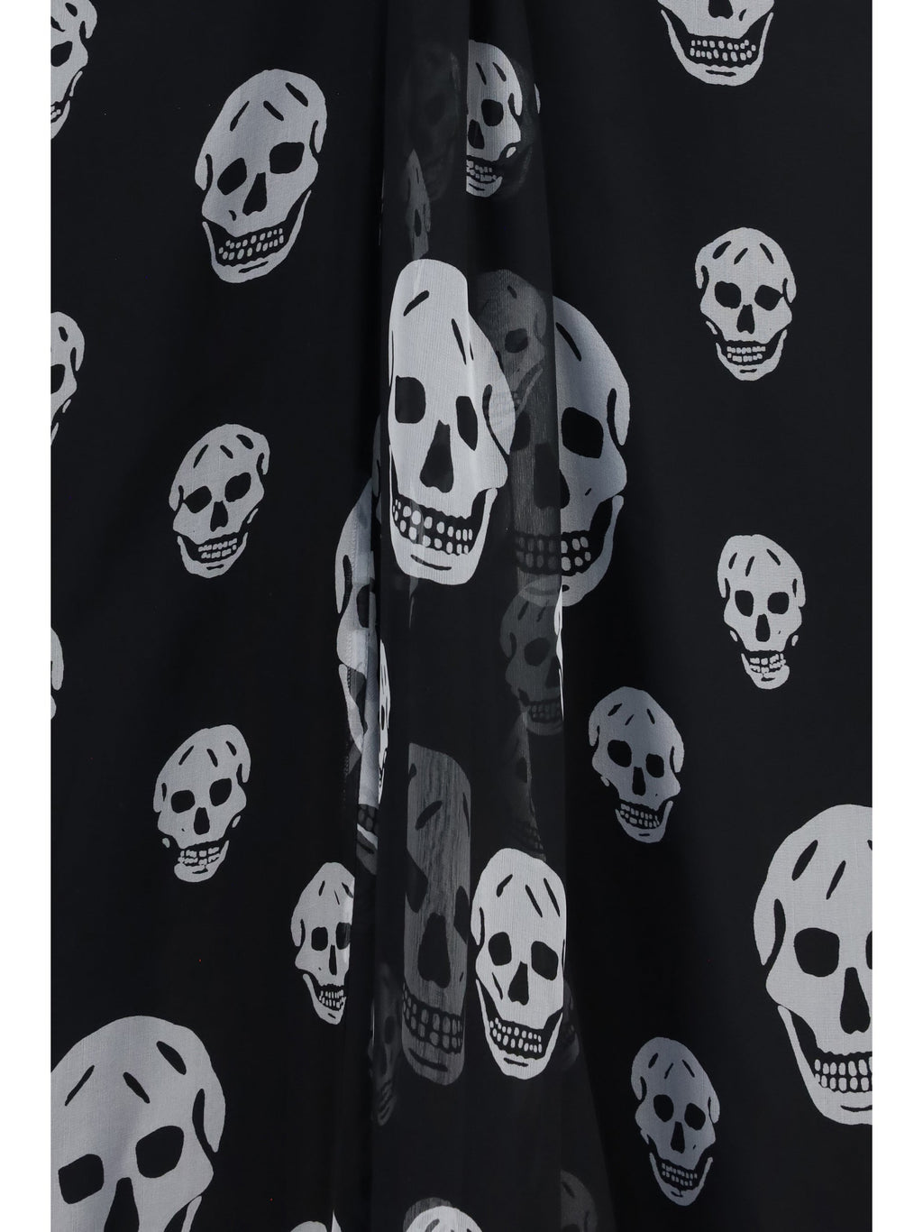 Alexander Mcqueen Women Draped Long Skull Skirt