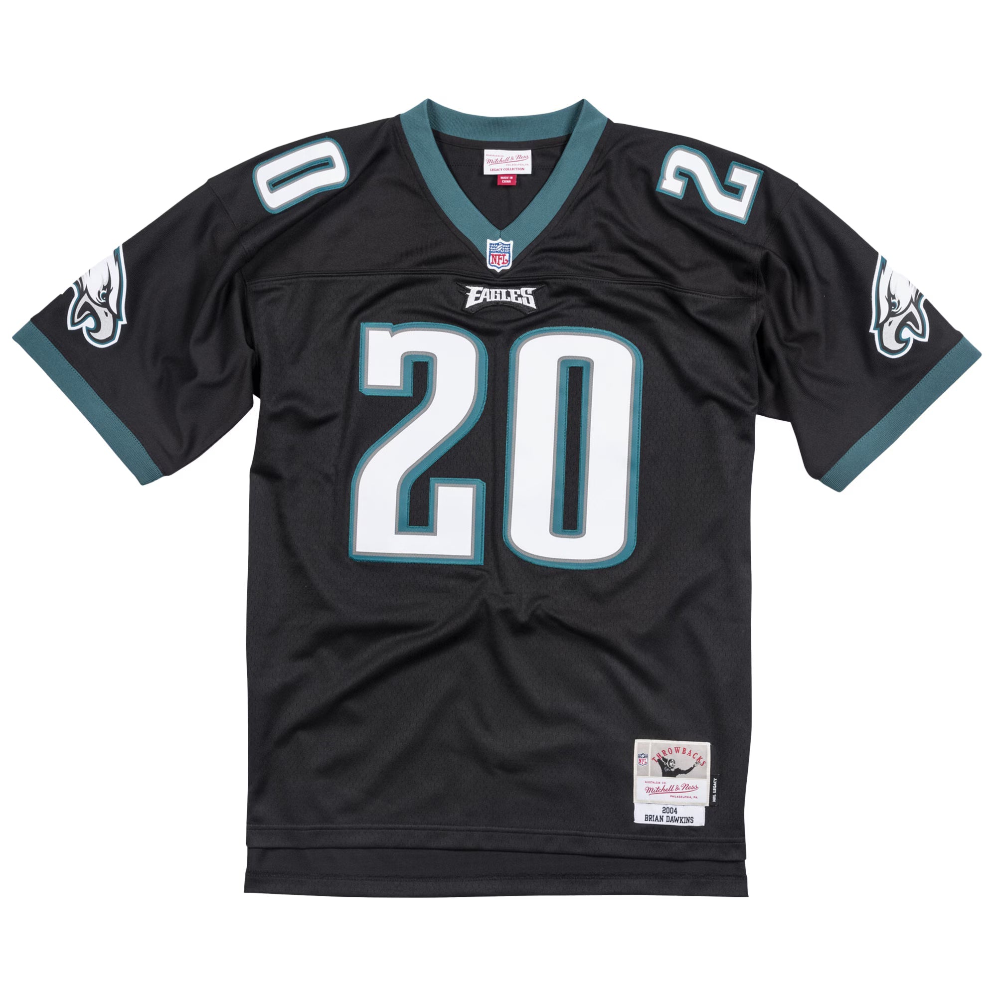 Philadelphia Eagles Brian Dawkins Mitchell & Ness Black Legacy Replica Jersey