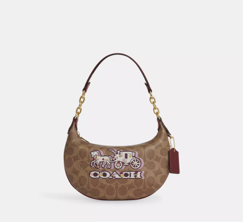 NWT Coach Mini Payton In Signature Canvas With Horse & Carriage Print