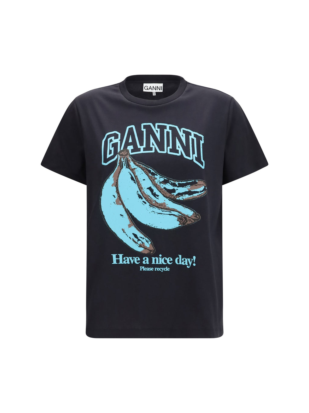 Ganni Women Banana Cotton T-Shirt