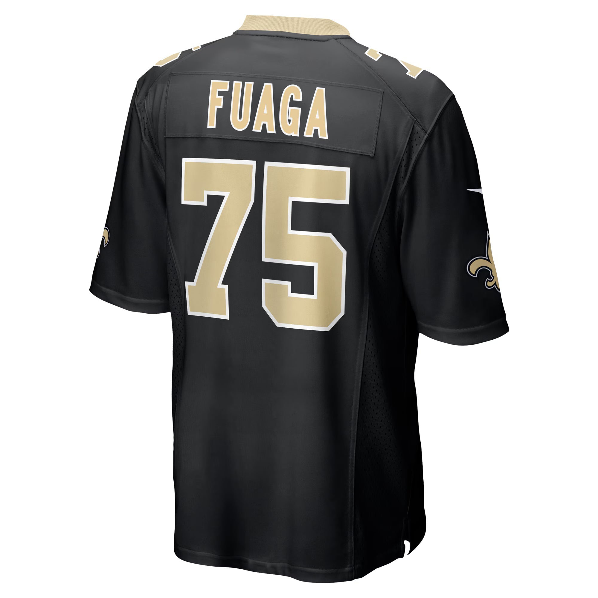 New Orleans Saints Taliese Fuaga Black Player Game Jersey