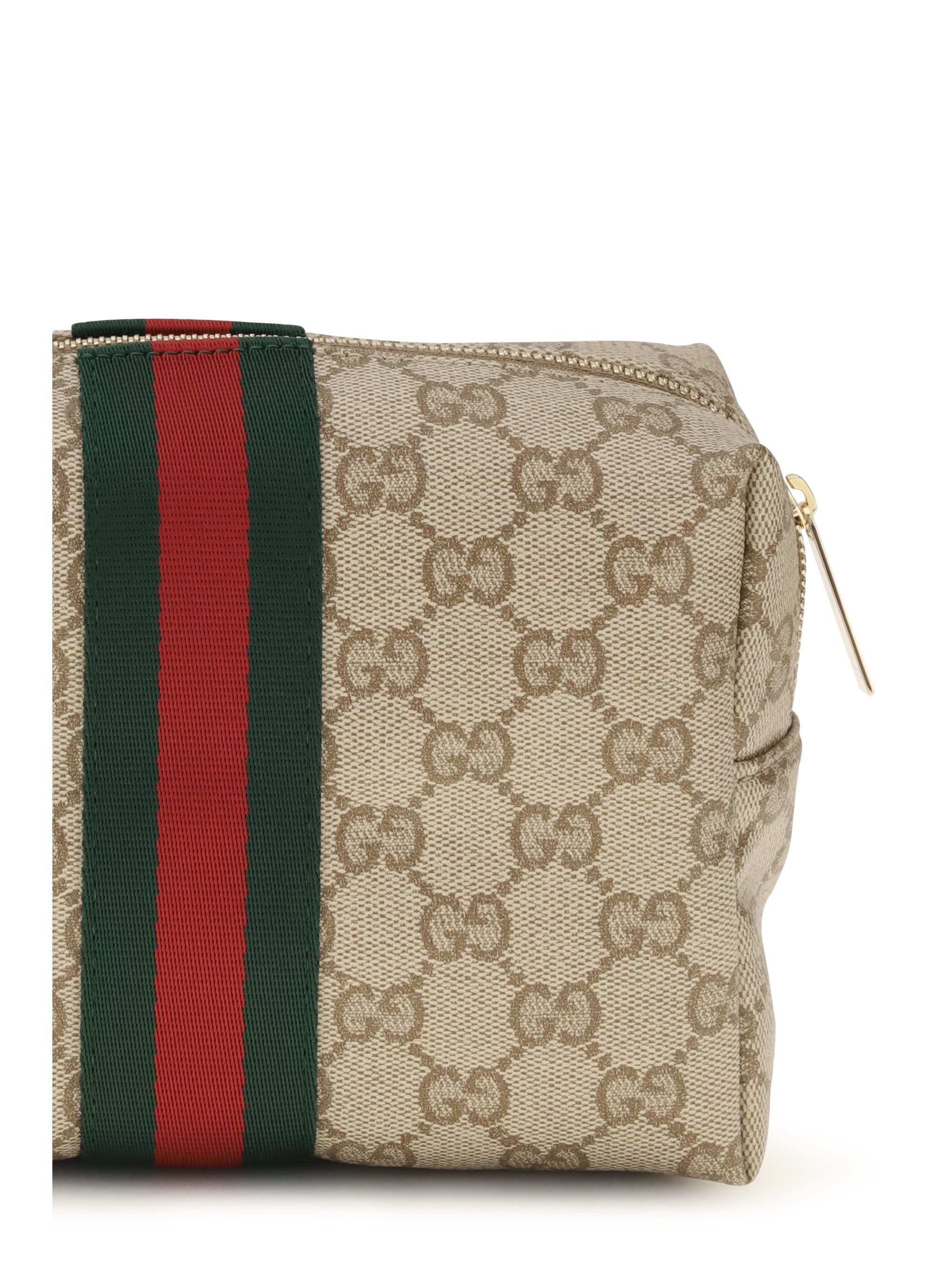 Gucci Women Medium Beauty Case With Web Stripe