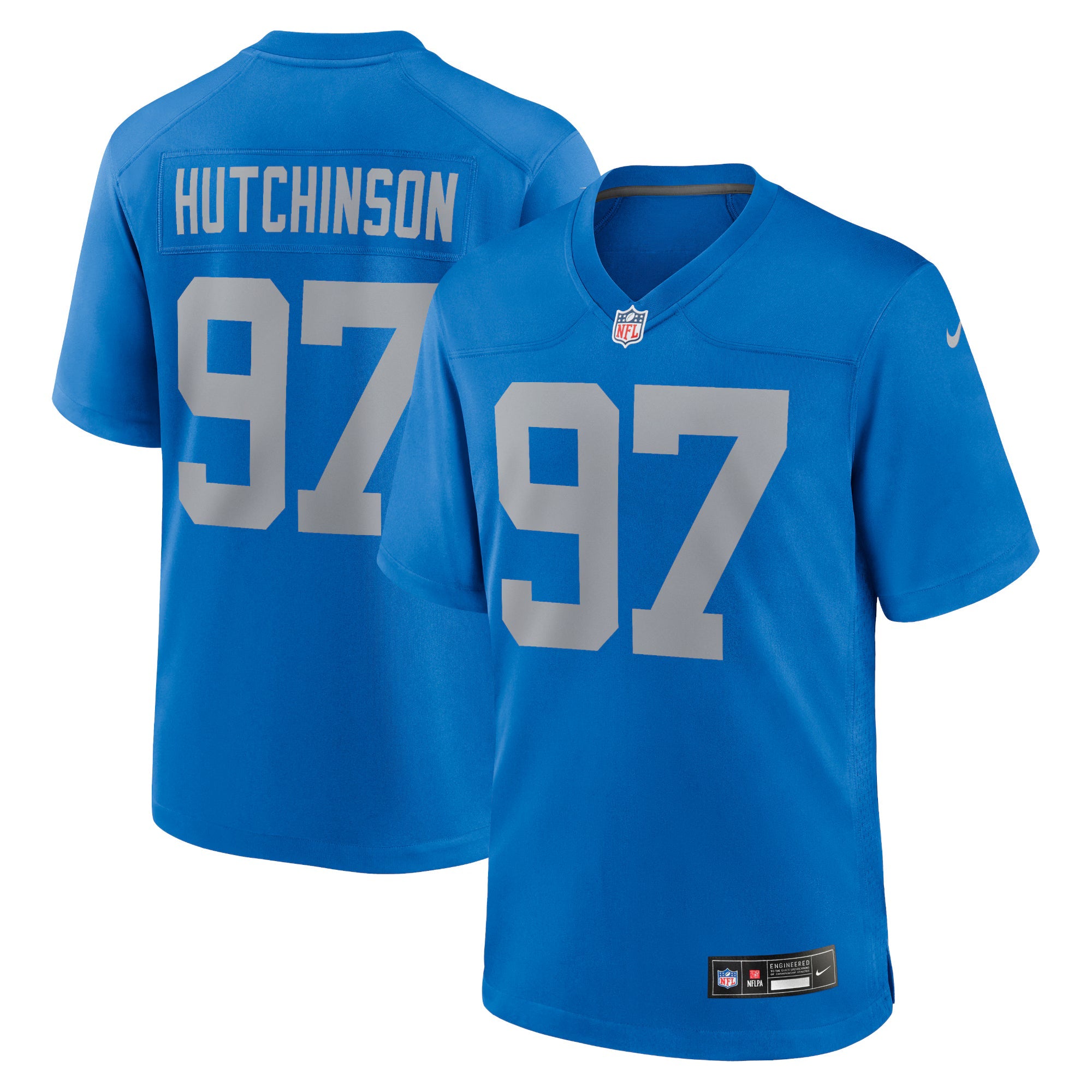 Detroit Lions Aidan Hutchinson Blue Alternate Game Jersey