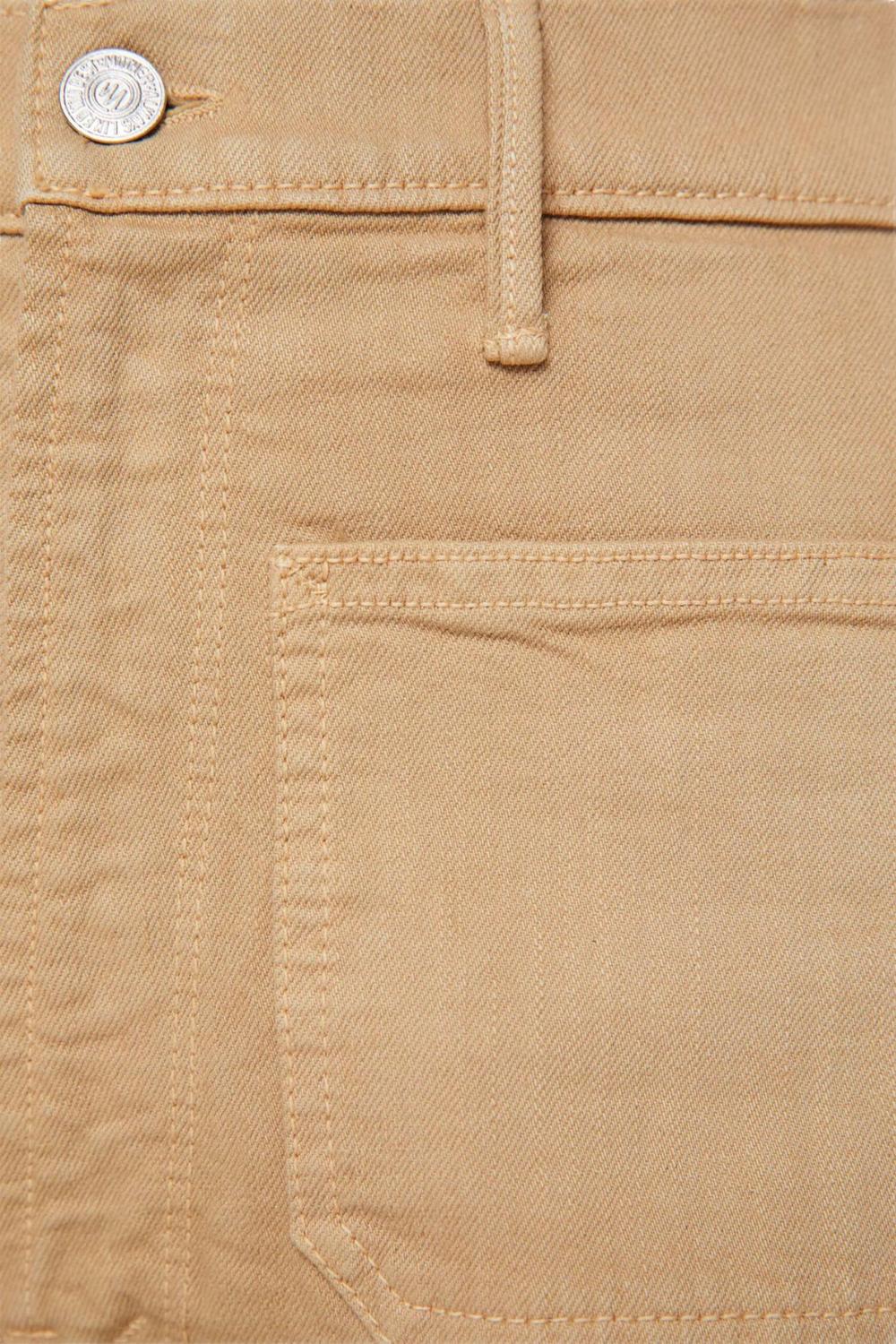 High Waisted Patch Pocket Bookie Sneak Jeans In Latte