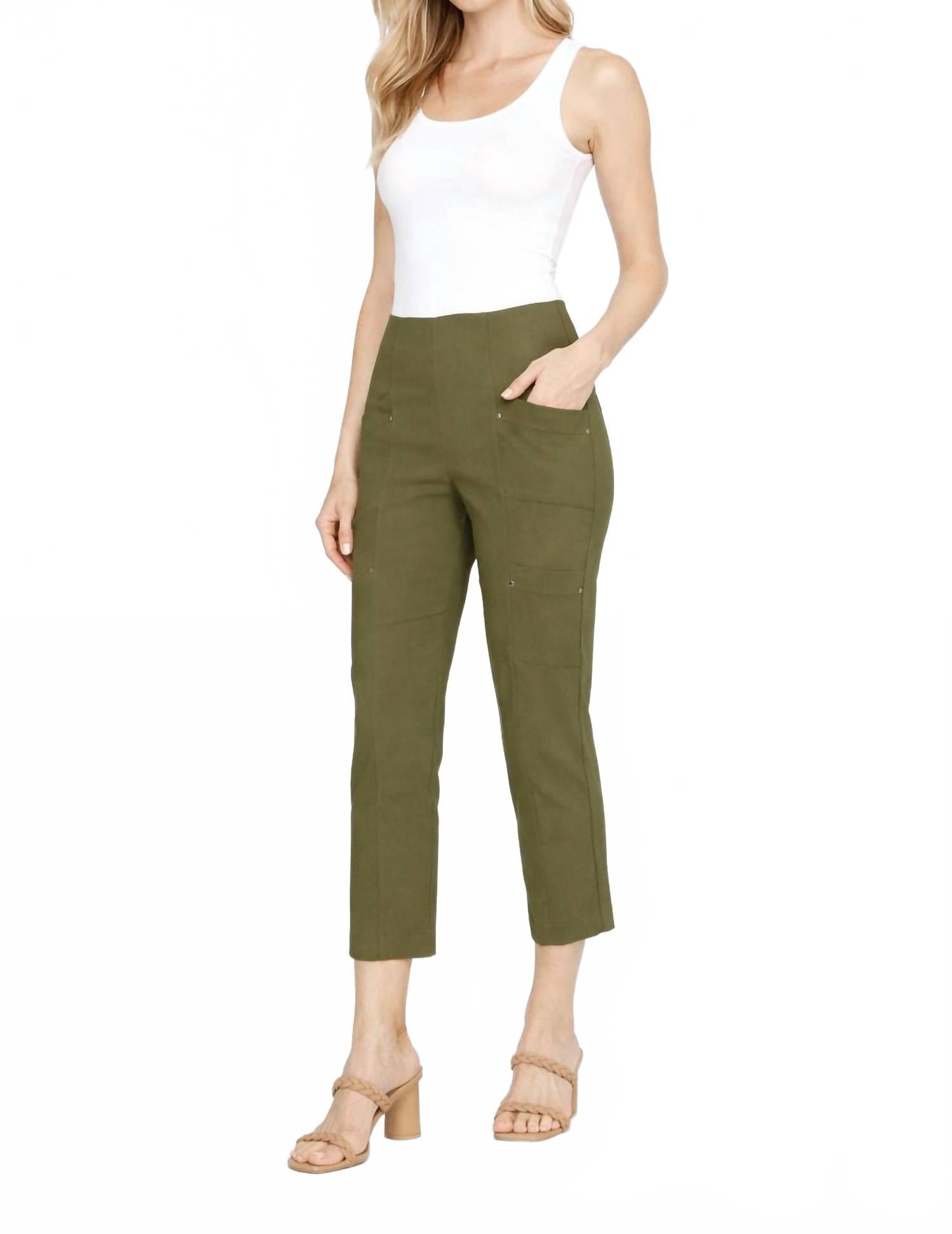 Slant Pocket Trousers In Olive