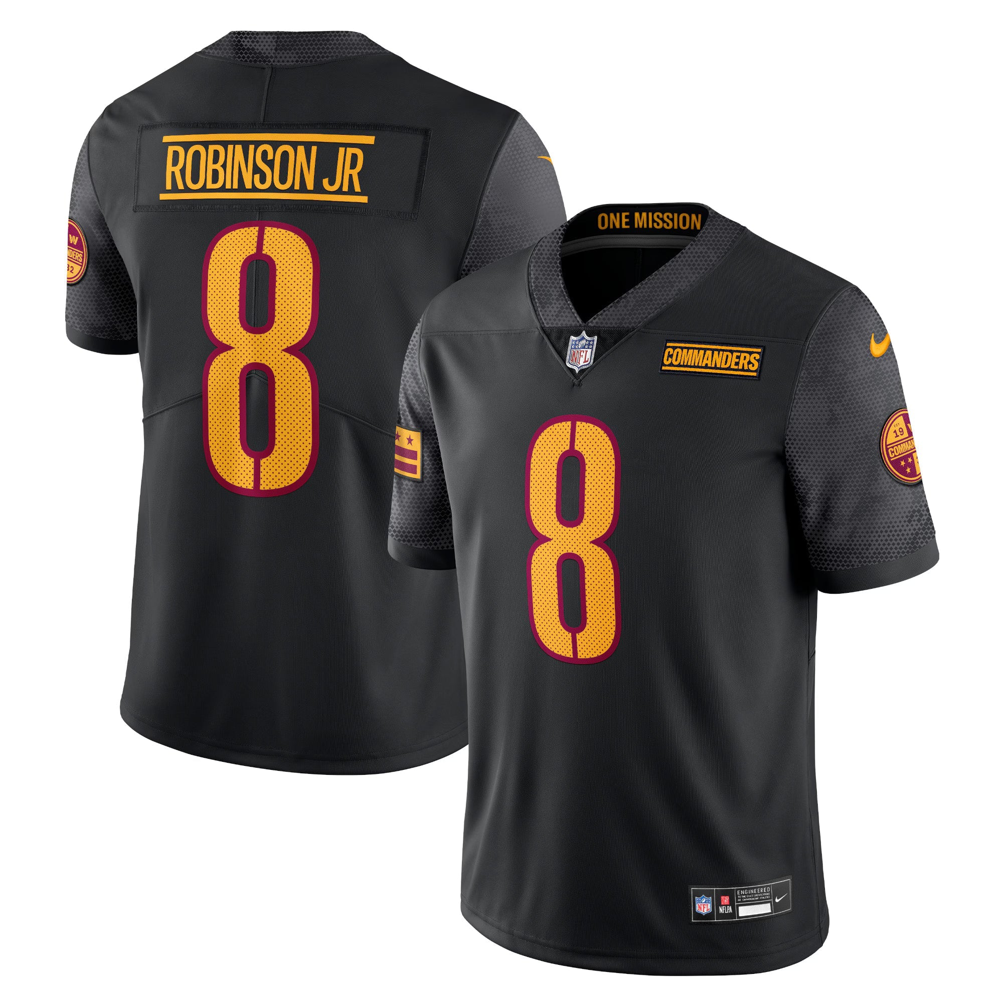 Washington Commanders Brian Robinson Jr. Black Vapor Untouchable Limited Jersey