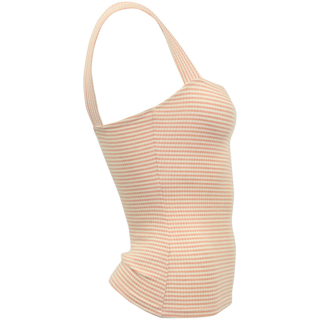 Reformation Striped Tank Top in Pink and White Tencel