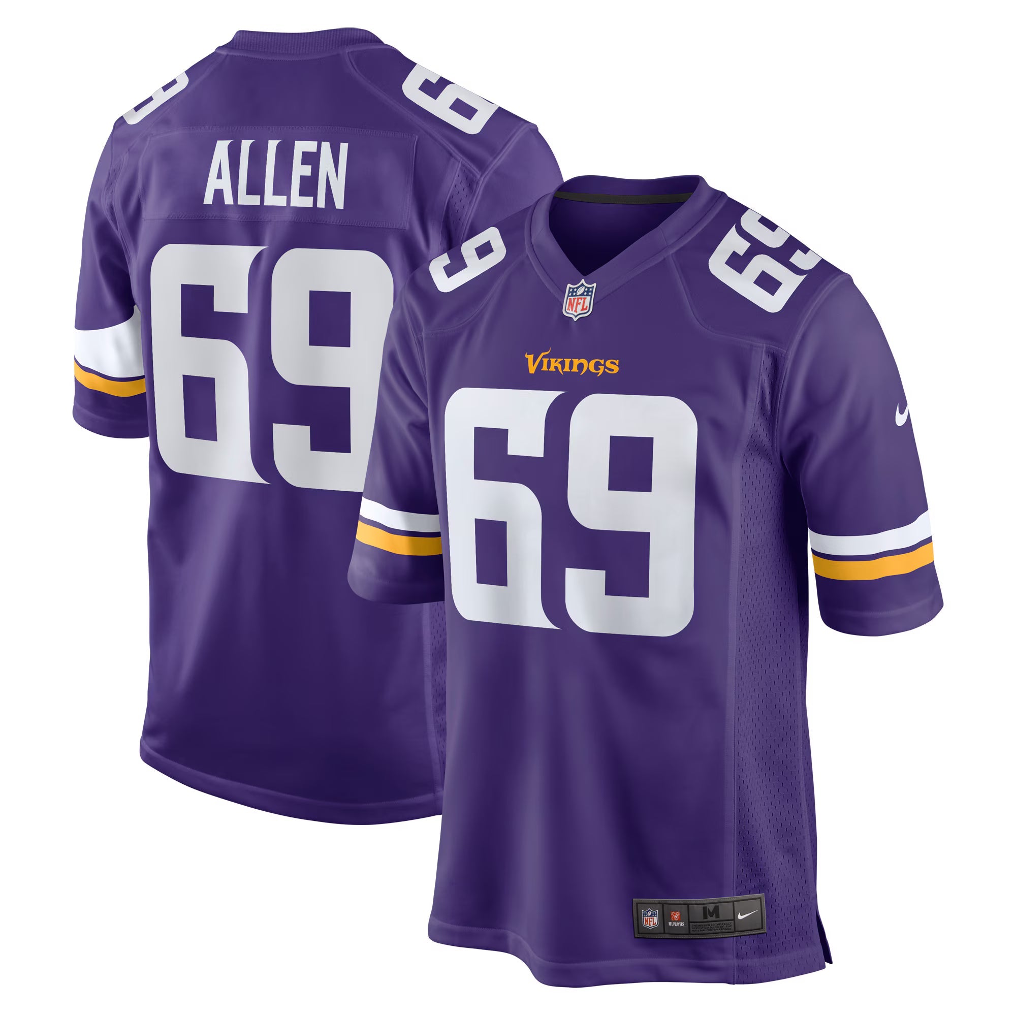 Minnesota Vikings Jared Allen Purple Retired Player Game Jersey