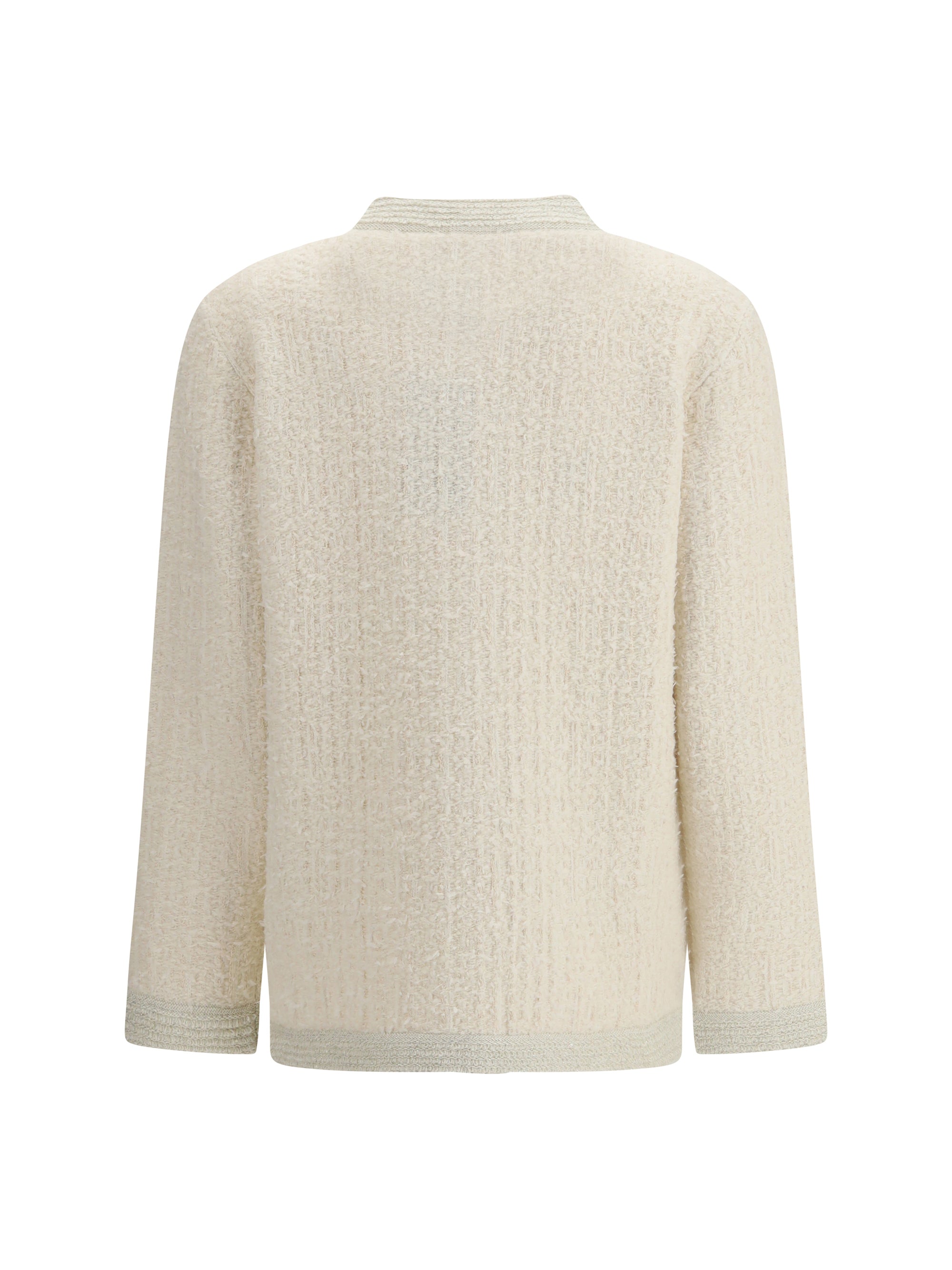 Gucci Women Bouclé Lamé Wool Cardigan