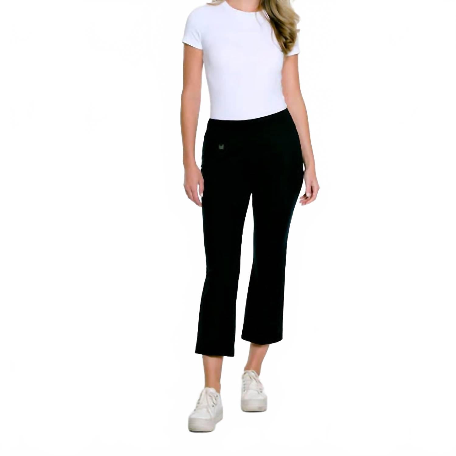 Flared Crop Pant In Black