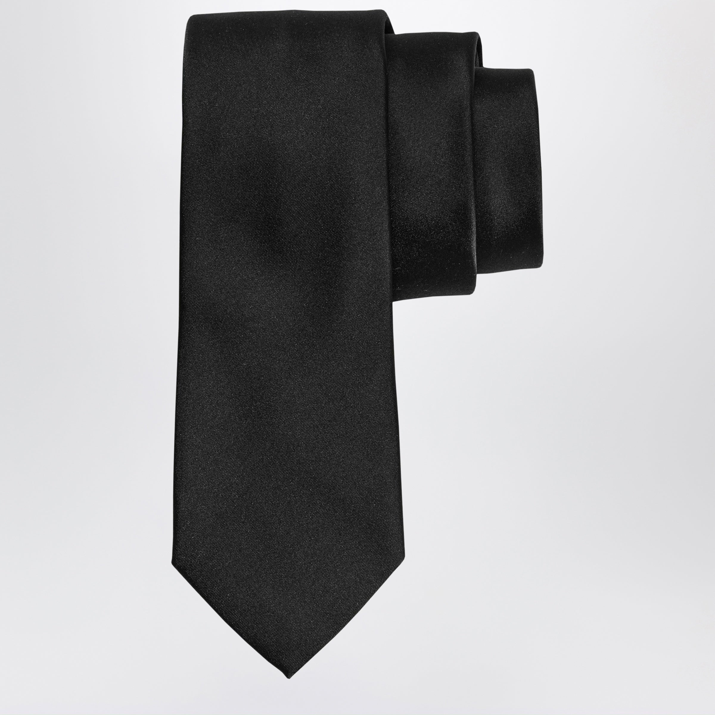 Ferragamo Black Silk Tie Men