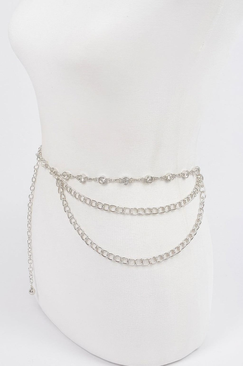 Sparkling Rhinestone Chain Waist Belt