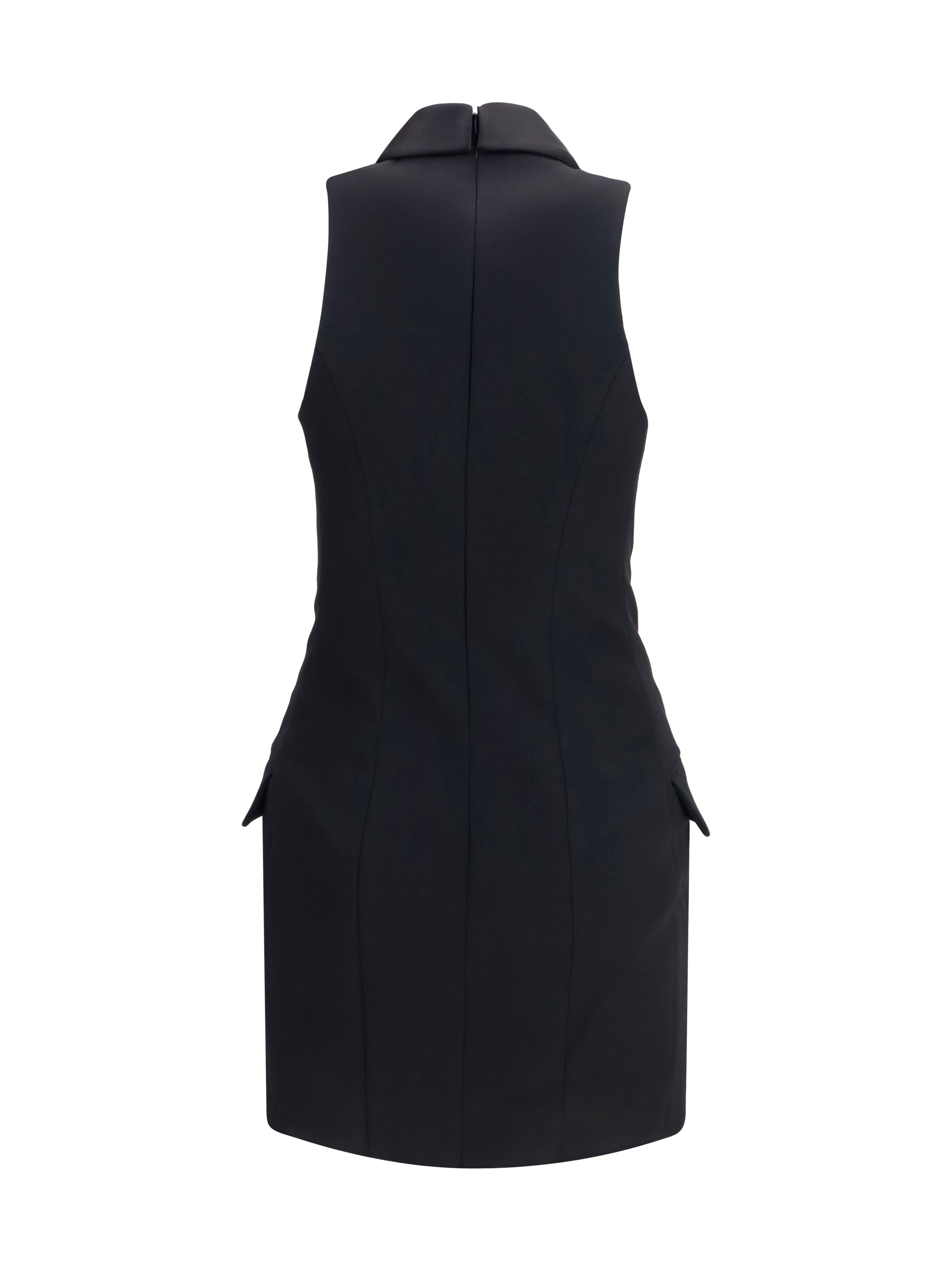 Balmain Women Grain De Poudre Belted Dress