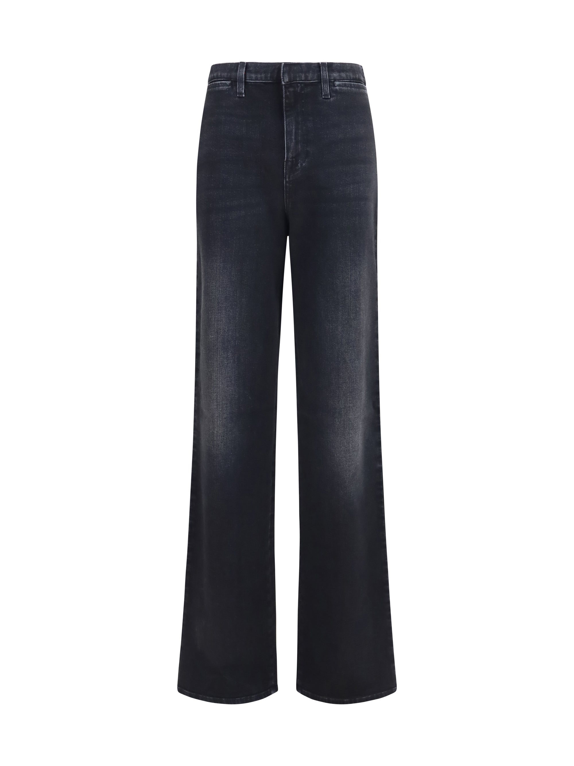 Gucci Women Stretch Cotton Jeans With Web Stripe