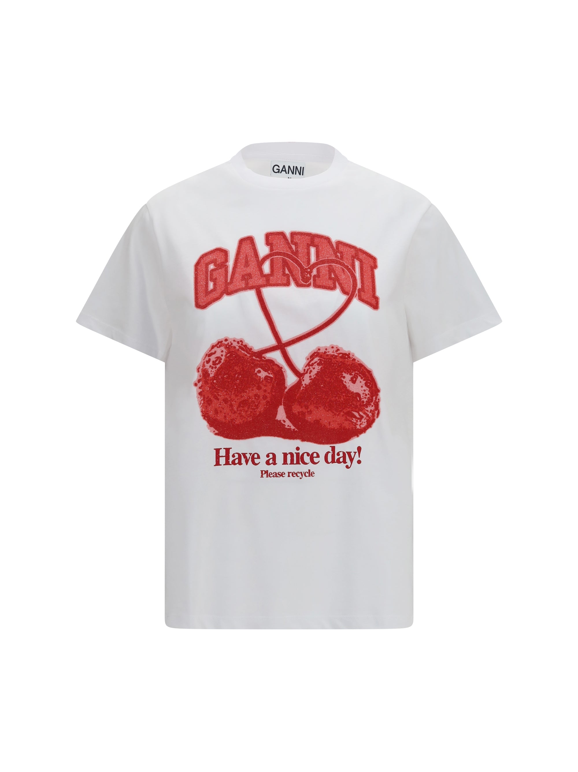 Ganni Women Cherry T-Shirt