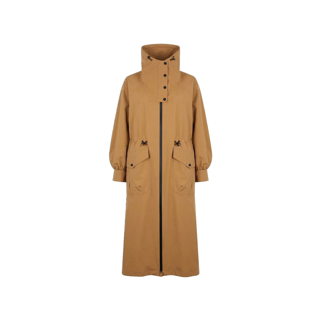 Herno Long Funnel-Neck Trench Coat Women