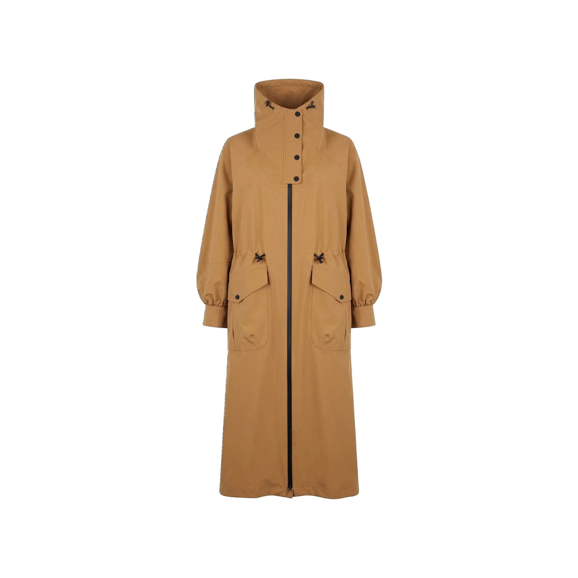 Herno Long Funnel-Neck Trench Coat Women