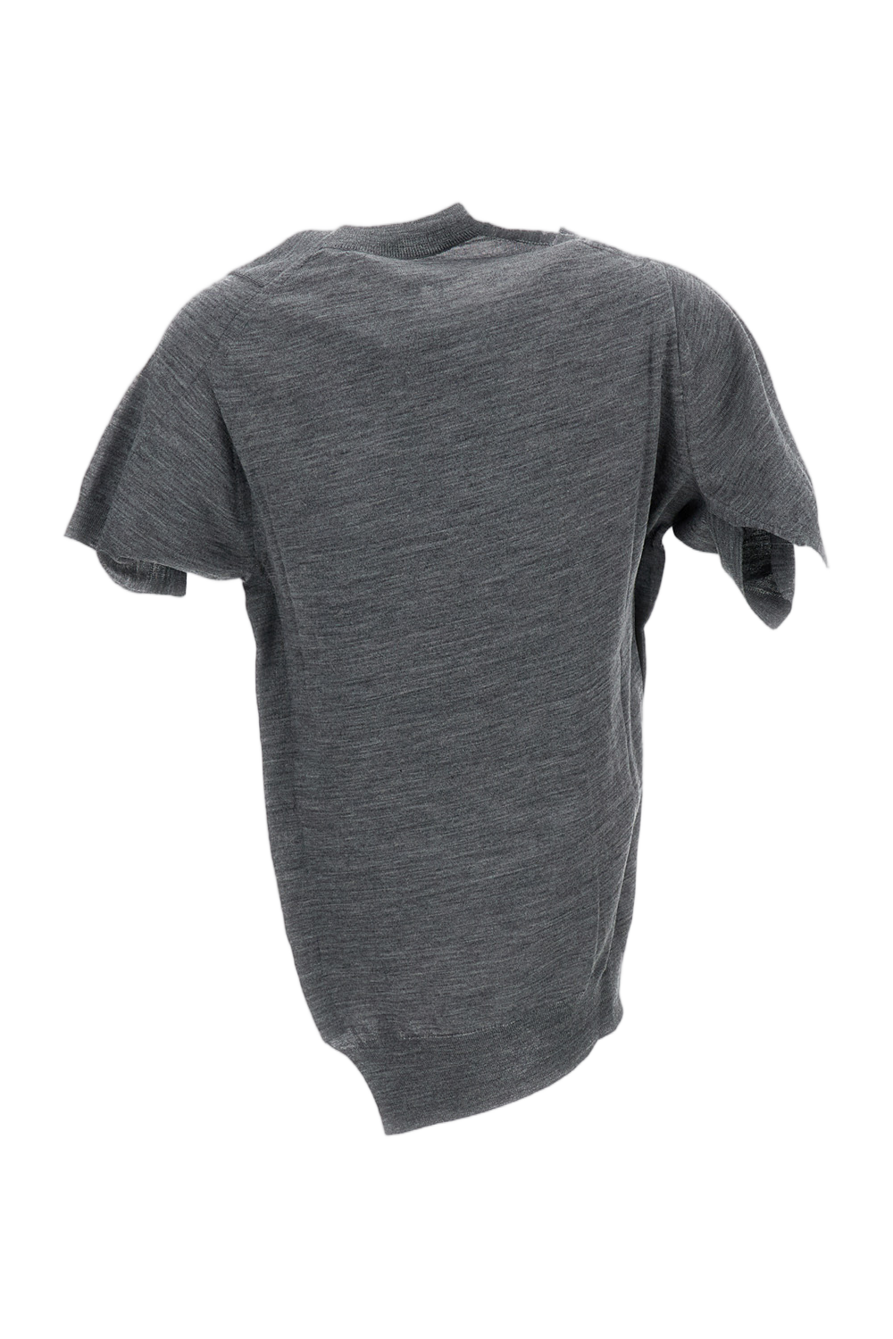 Grey Fine Wool T-Shirt