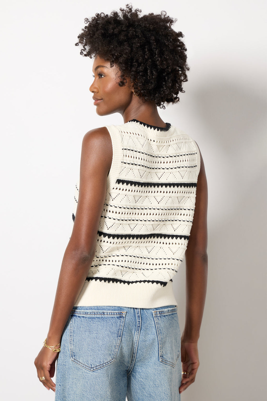 Women's Athena Pointelle Knit Vest