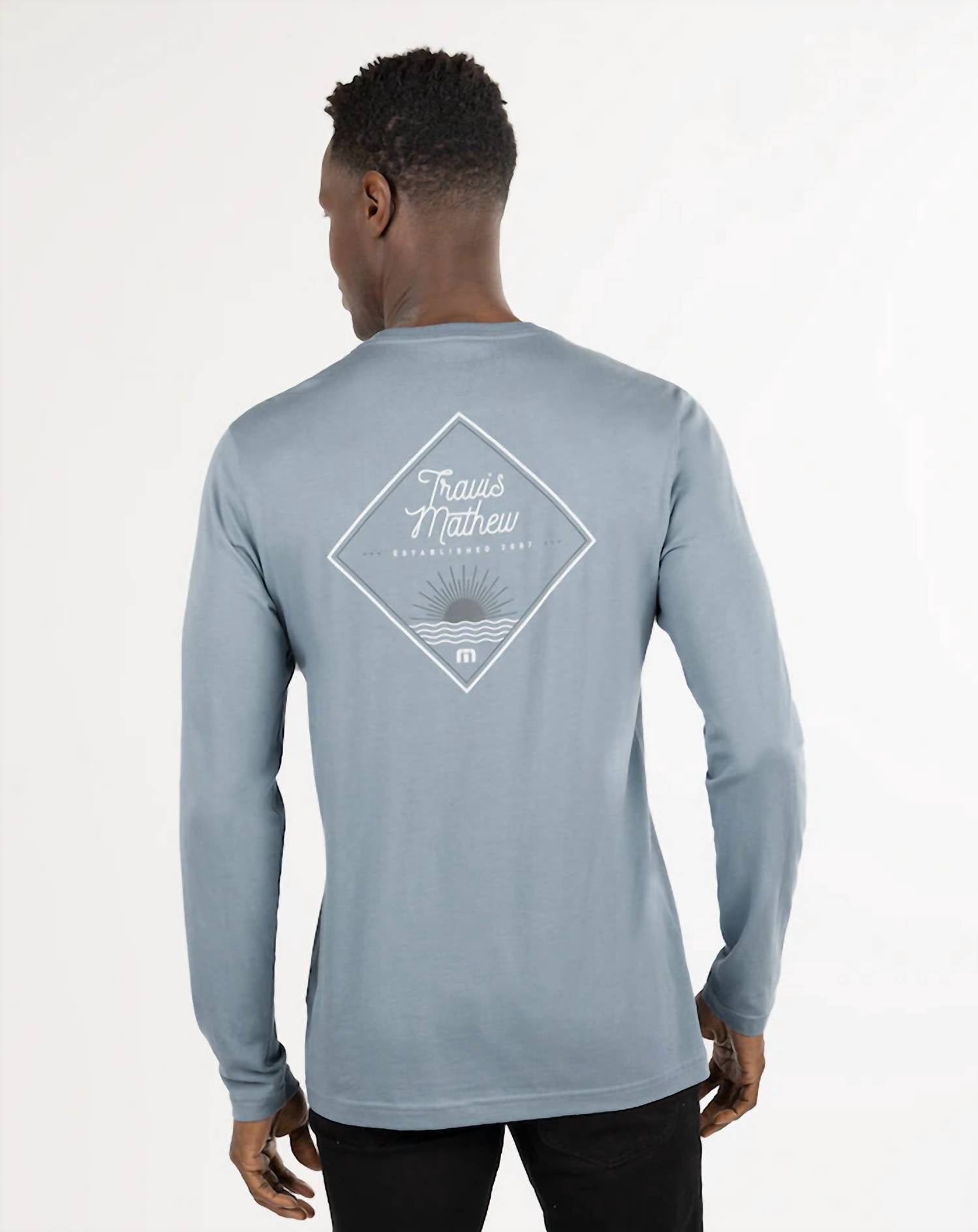Crosstrail Long Sleeve Tee In Faded Denim