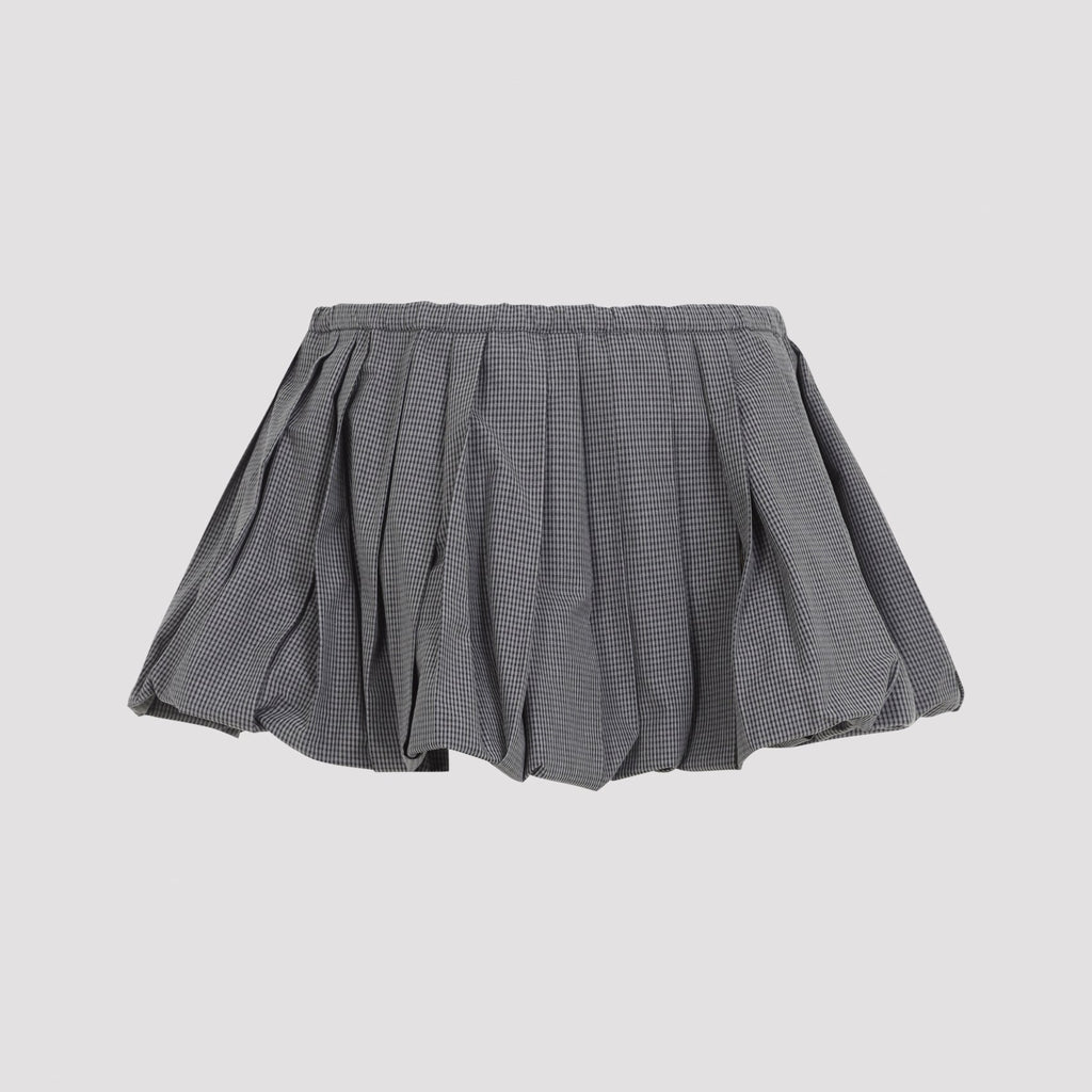 Miu Miu Plissé Check Mini Skirt Women