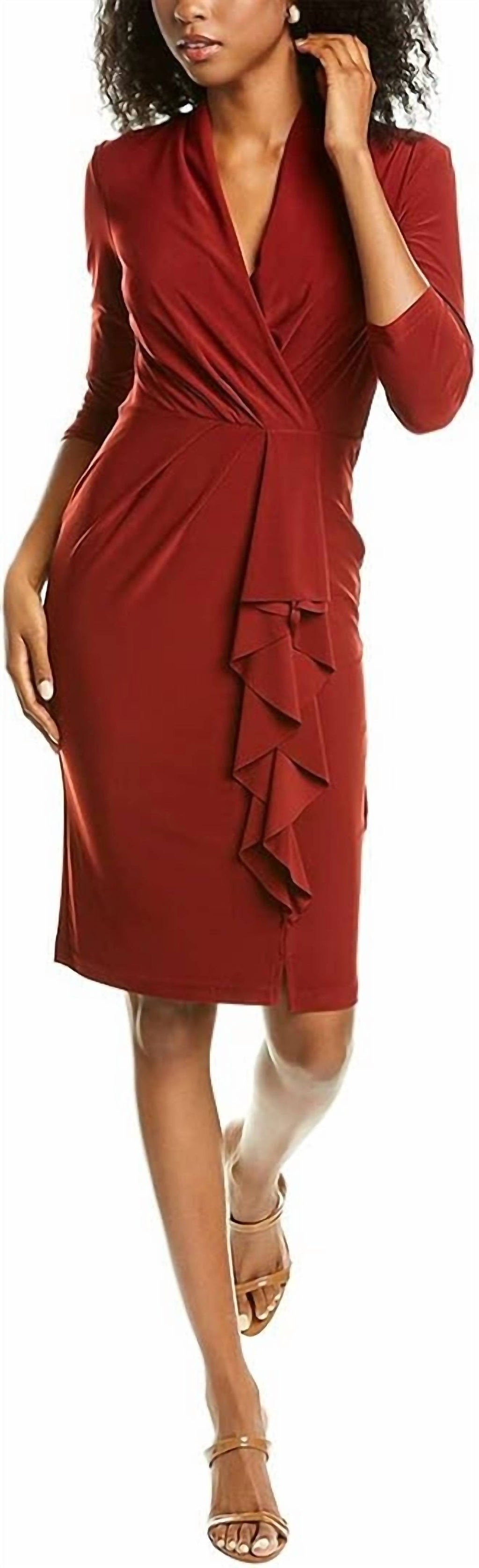 Casual Midi Dress In Cayene