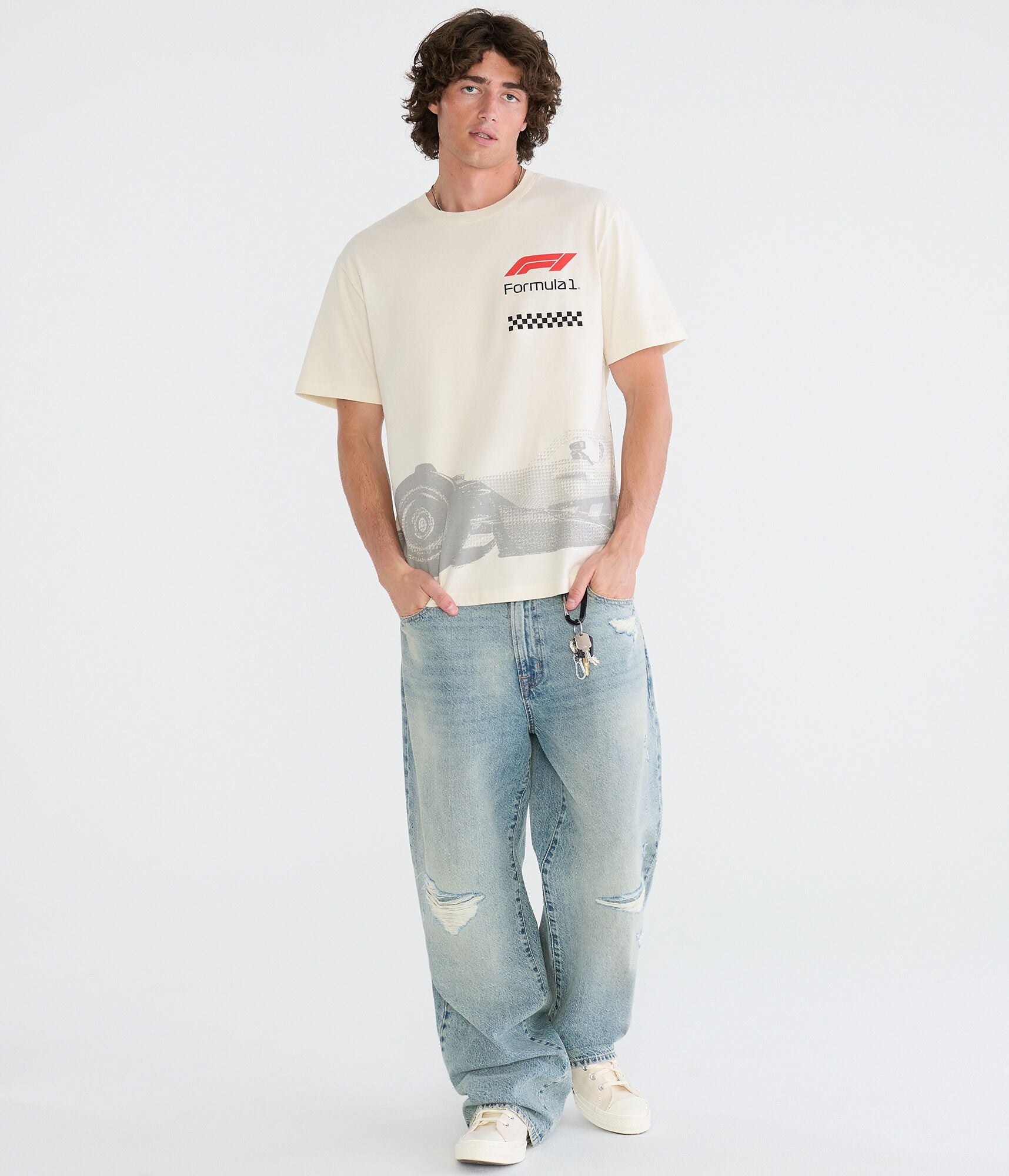 Aeropostale Formula 1 Wraparound Car Relaxed Graphic Tee