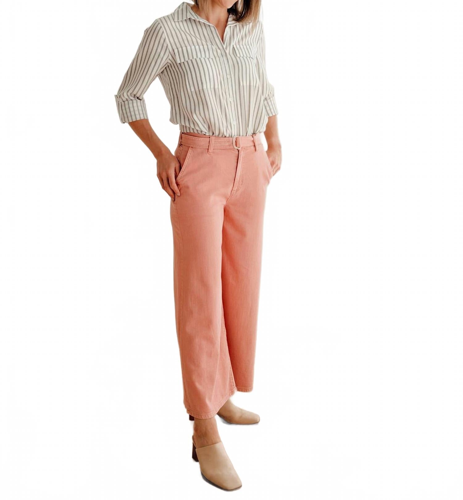 Talma Stripe Button Down Shirt In Mood Indigo