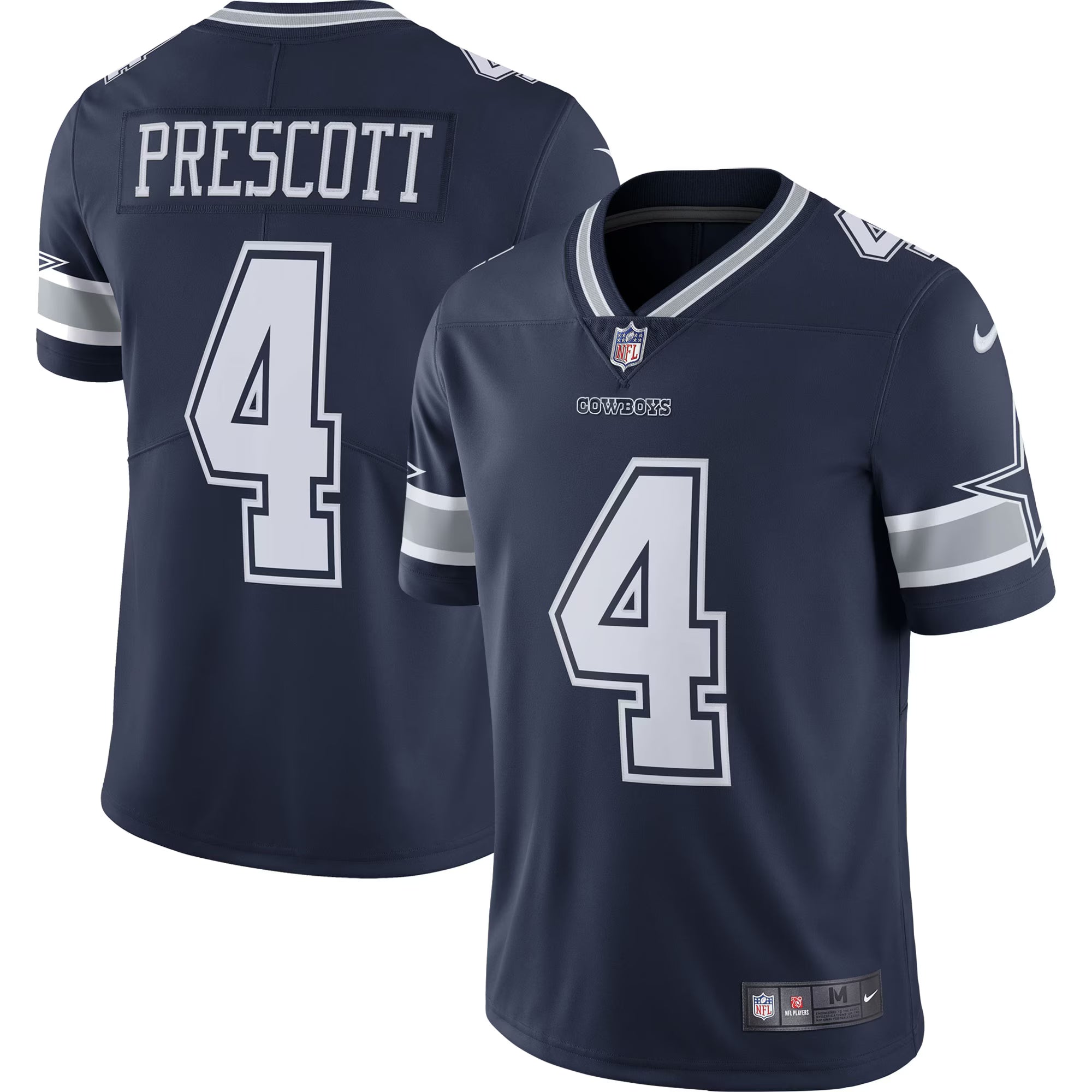 Dallas Cowboys Dak Prescott Navy Vapor Limited Player Jersey