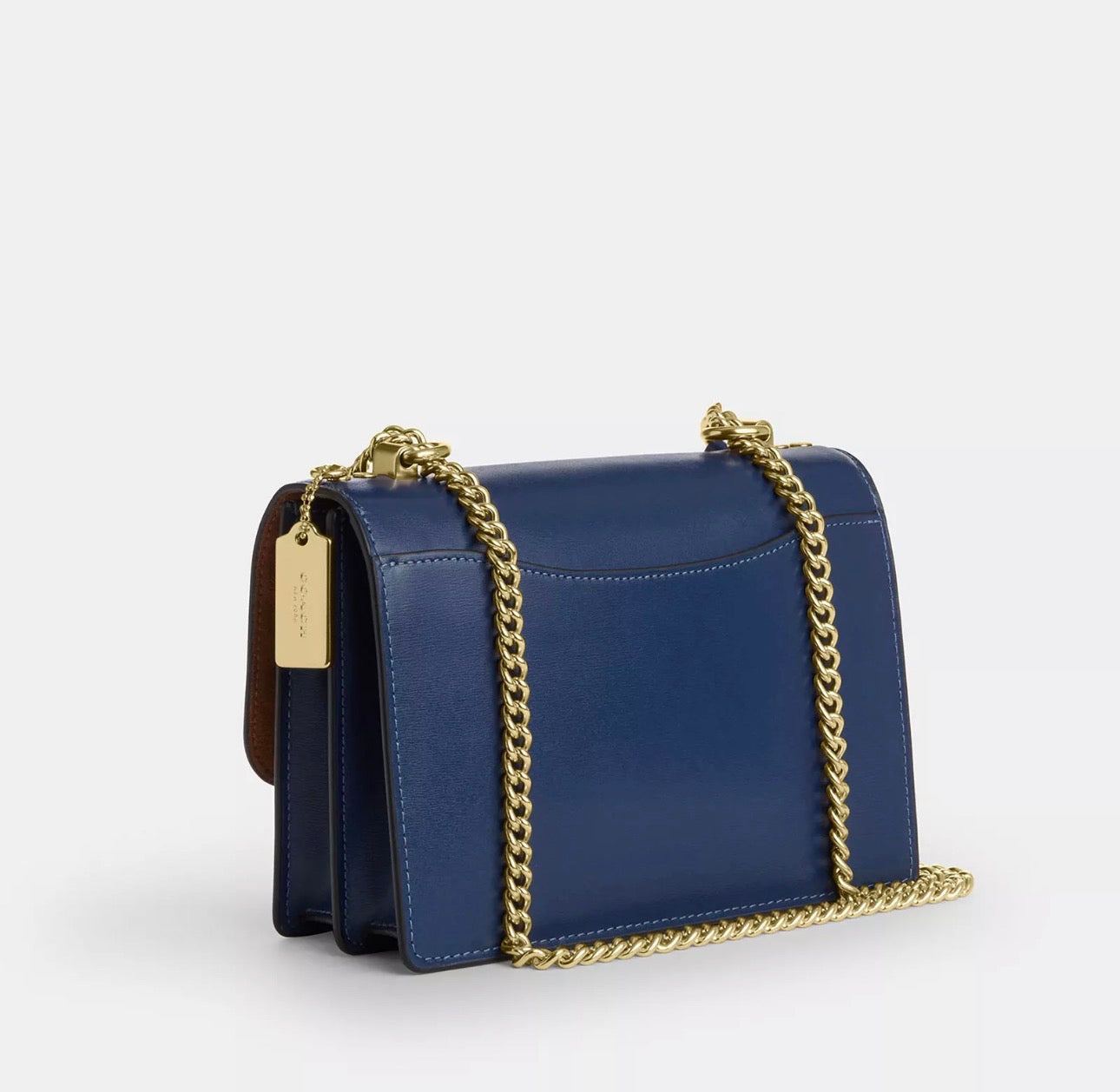 NWT Coach Klare Crossbody Leather Bag In Gold/Deep Blue