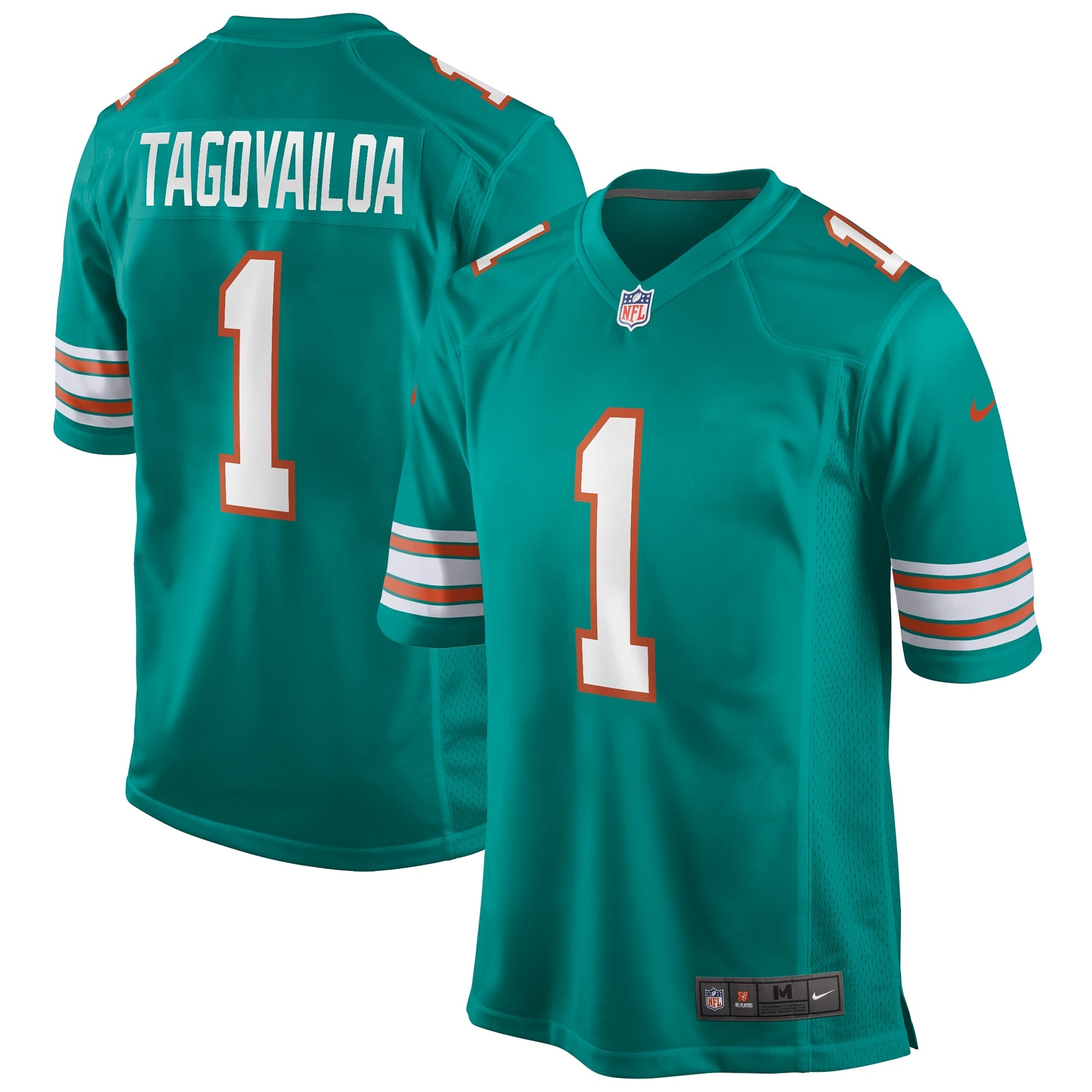 Miami Dolphins Tua Tagovailoa Aqua Alternate Game Jersey