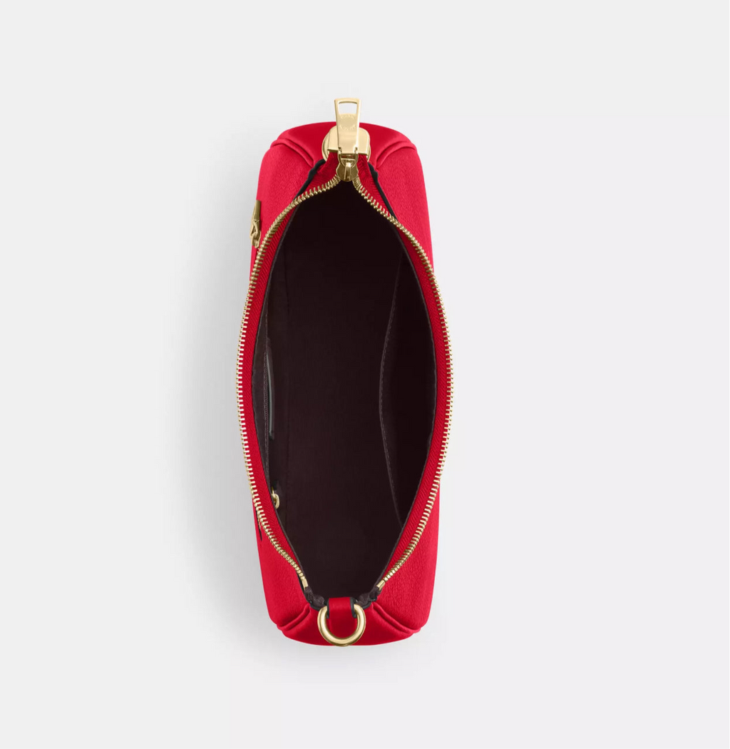 NWT Coach Teri Hobo Leather Bag In Gold/Red