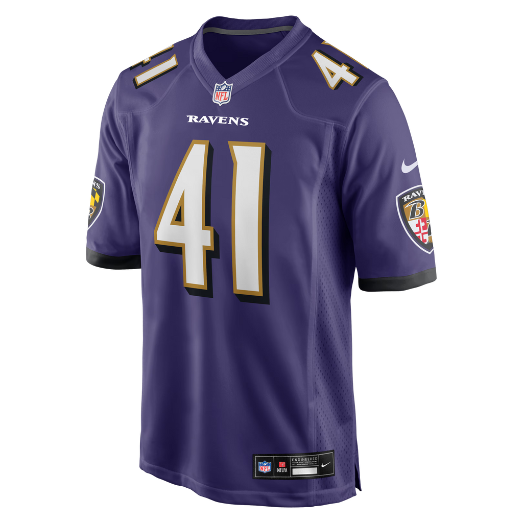 Baltimore Ravens Dre'Mont Jones Purple Team Game Jersey