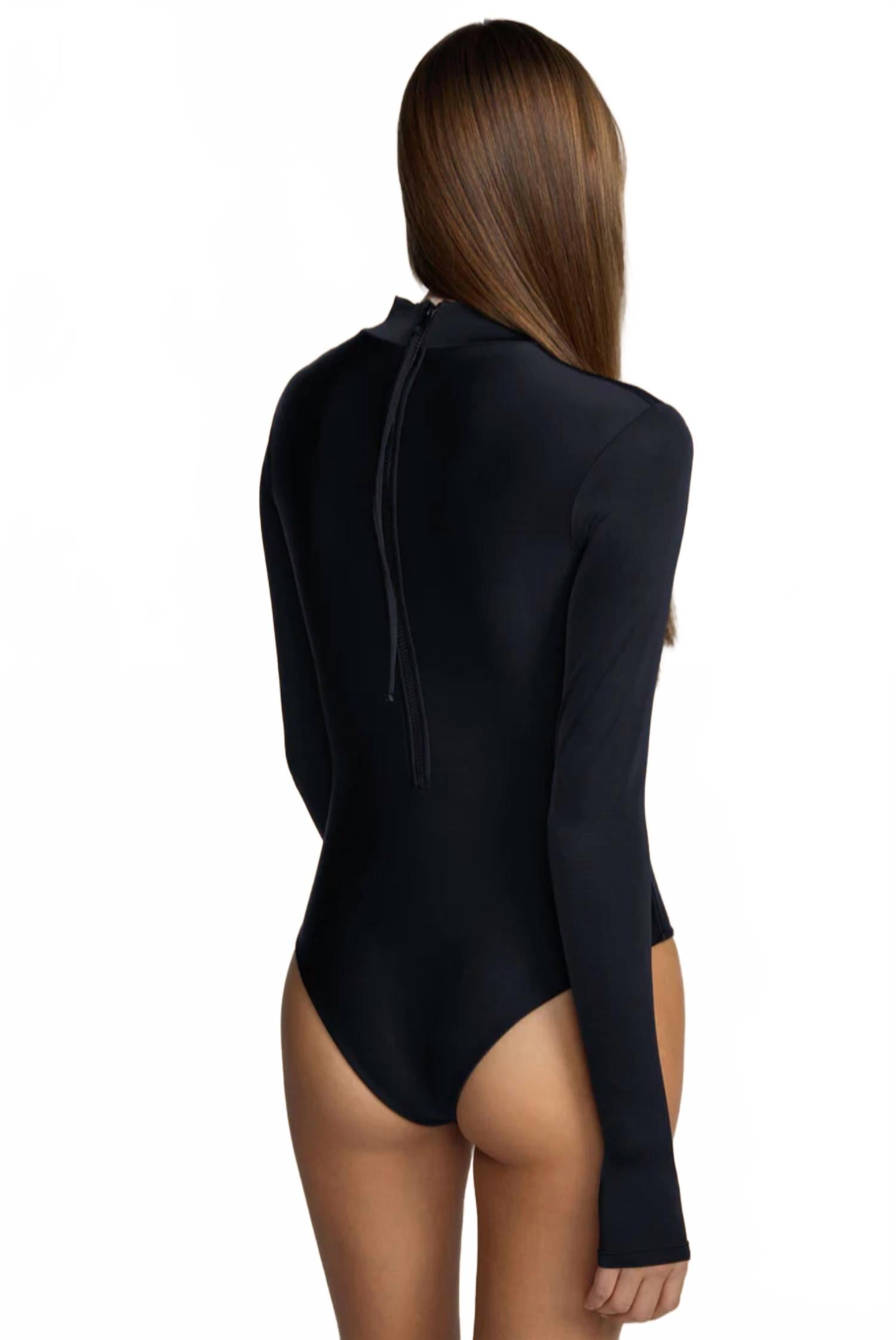 Gato Long Sleeve Bodysuit In Black