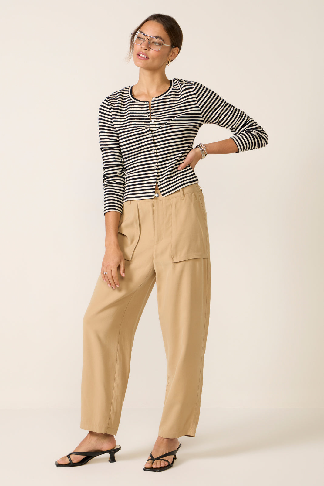 Women's Kara Stripe Pointelle Top