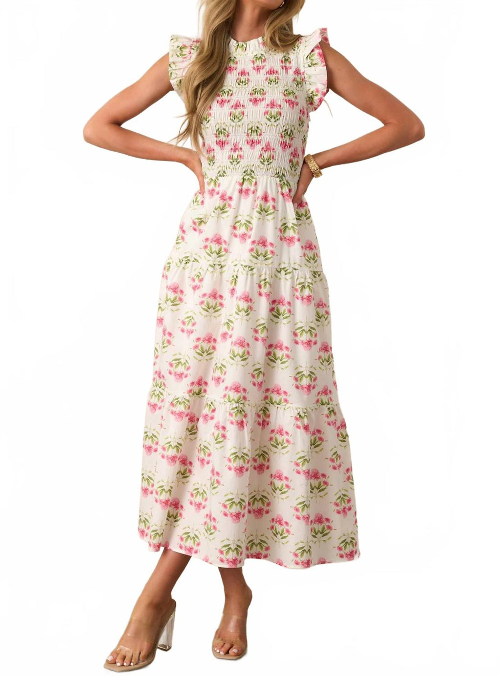 Alice Midi Dress In Cream