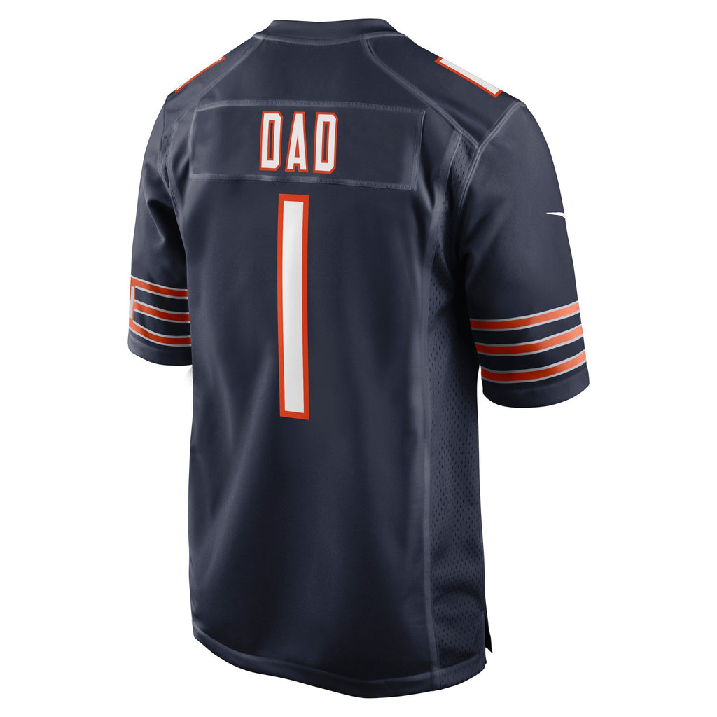 Chicago Bears Number 1 Dad Navy Game Jersey